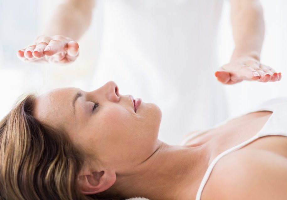 Close-up of young woman having reflexology